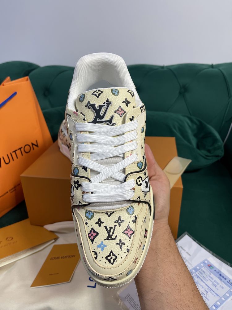 Adidasi Louis Vuitton piele naturala 100% Full Box colectie noua