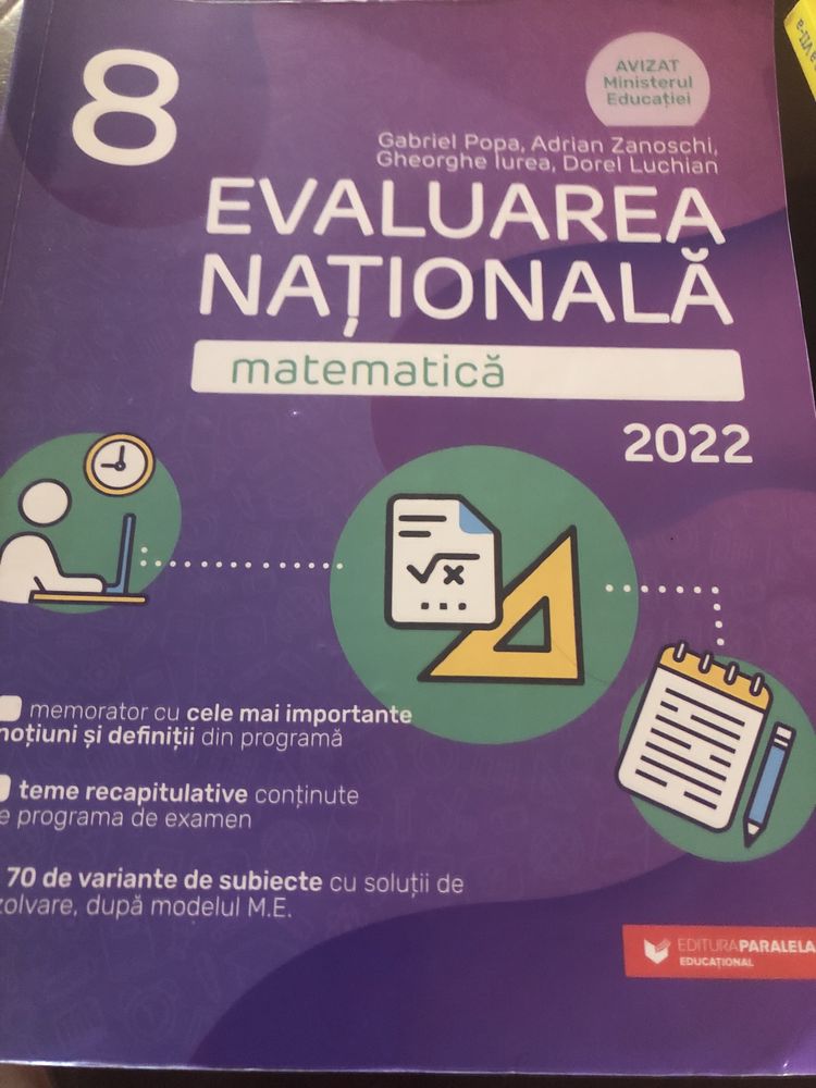 Evaluarea Naționala carti Matematica și Literatura