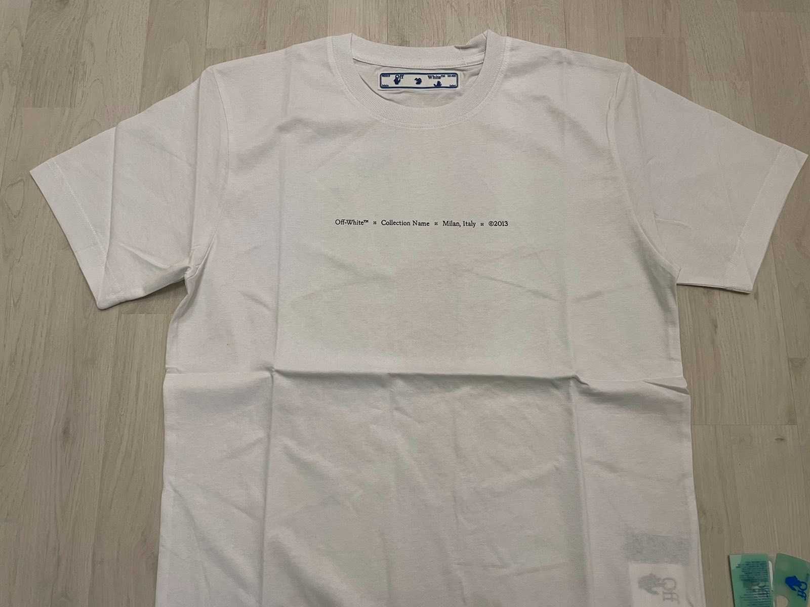 Мъжка тениска в бяло  OFF WHITE нова S-2XL