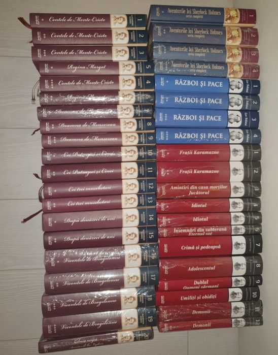 Set Dostoievski,Dumas,Doyle,Tolstoi,Adevărul,Complet,40 vol