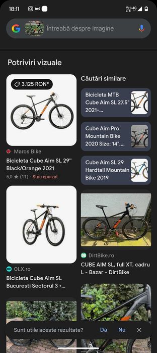 Bicigleta Cube Aim SL 29 Black/Orange