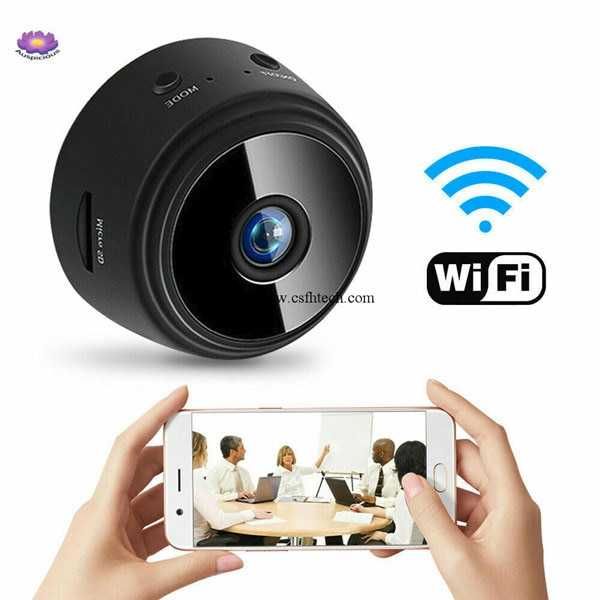 Мини Скрита Камера Шпионска камера, Wireless, Full HD, Нощно виждане