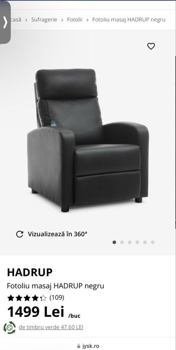 Vand - Fotoliu masaj rabatabil