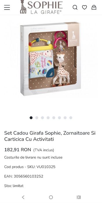 Sophie la Giraffe set complet