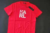 Промо KARL LAGERFELD-XL размер-Оригинална червена мъжка тениска