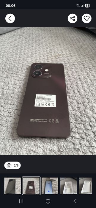 OPPO a 3.  память 256 оперативно 8