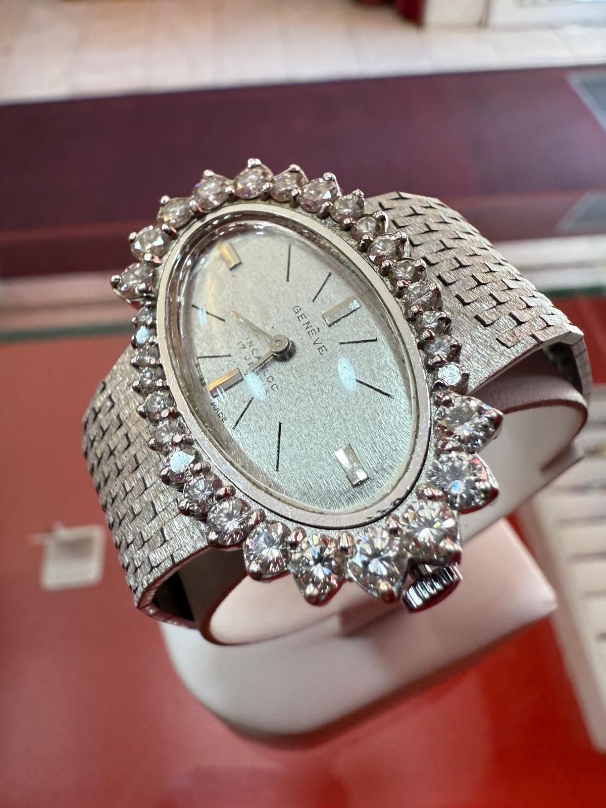 Ceas Geneve din aur 18K cu briliante Amanet BKG