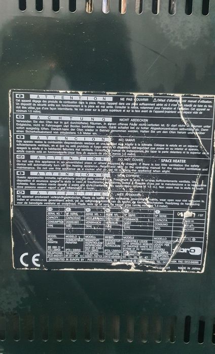 Incalzitor sobă pe petrol (parafina etanol). Zibro