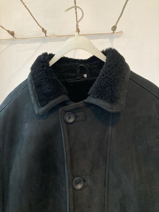 Cojoc gros barbati, XXL, negru, blanita de oaie