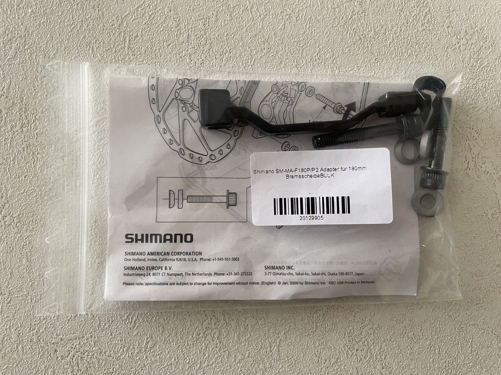 Адаптор за спирачки Shimano SM-MA-F180mm P/P2