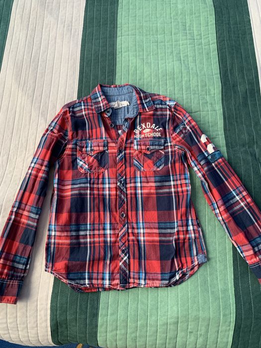 Дънки, блузи и яке за момче 140см.ц