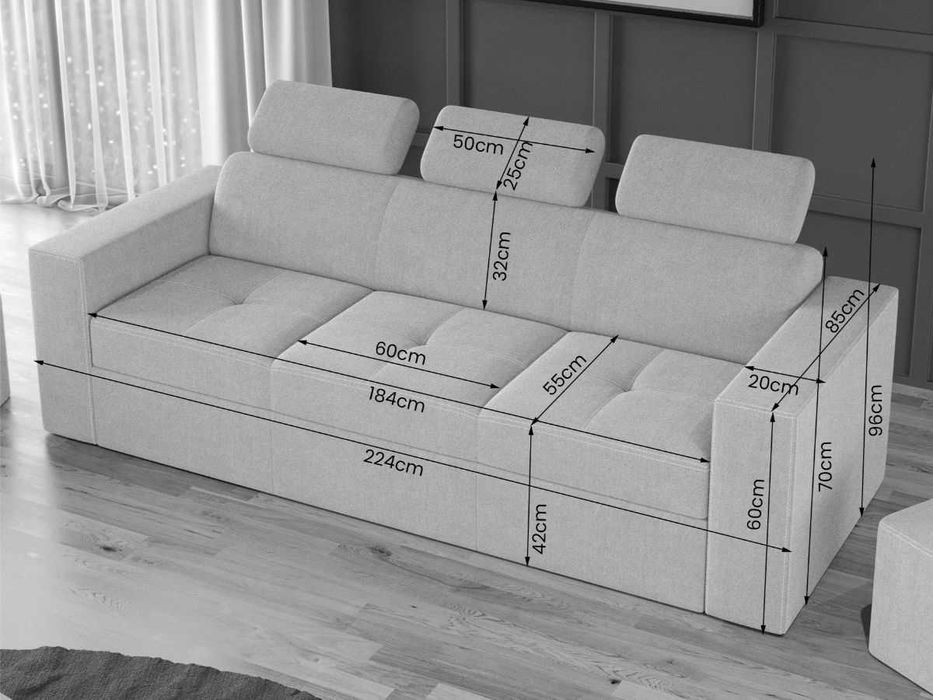 Canapea Paloma Gri Deschis - Transport Gratuit in 4-10 zile