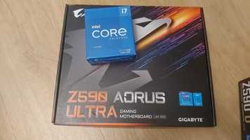 Procesor Intel i7 11700k+GIGABYTE Z590 AORUS ULTRA , 16 gb 3600