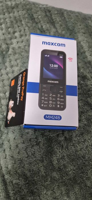 Telefon Mobil cu butoane Maxcom MM248 4G Dual Sim Black, nou sigilat