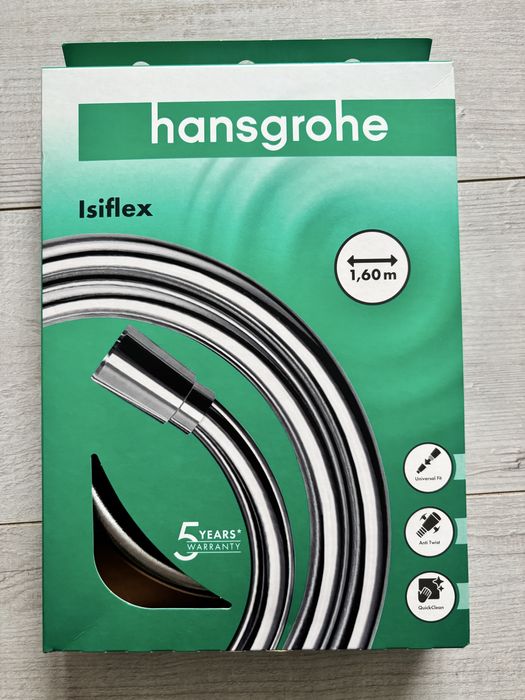 Furtun dus Hansgrohe Isiflex, 1.60 m, crom