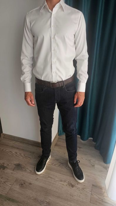 Camasa alba bumbac - non iron - potrivita si pt. birou