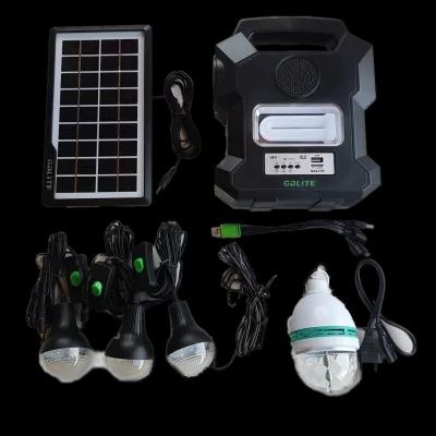 Kit Solar Portabil GDLITE GD-1000A, Panou Solar, USB, Bluetooth, Radio