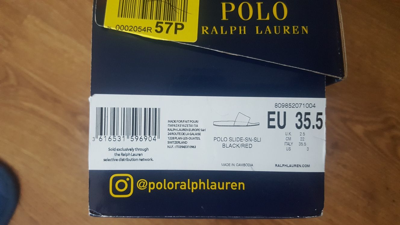 Чехли Ralph Lauren 35.5 номер 22см