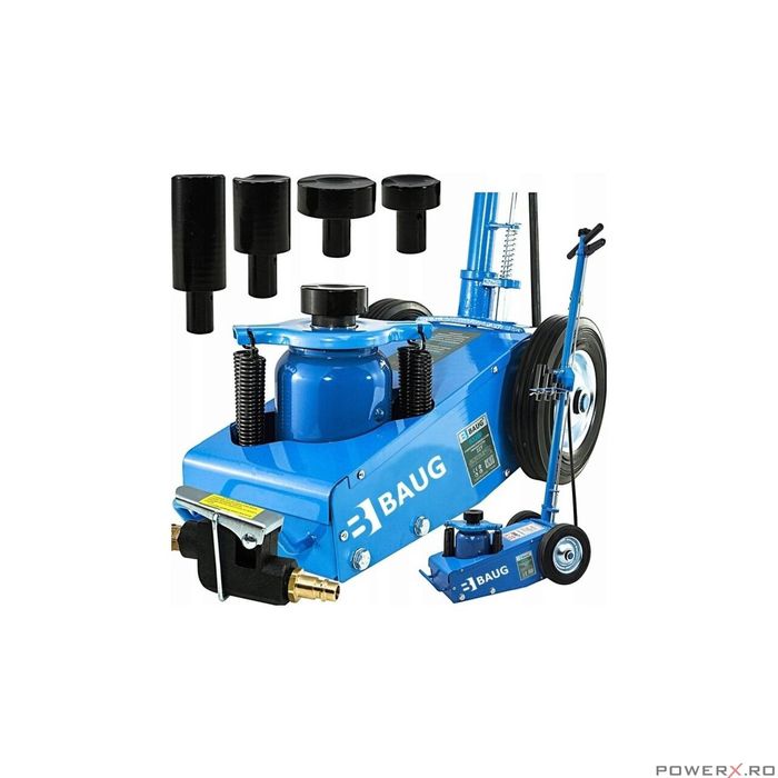 Cric 22 tone tip crocodil cu roti, hidraulic cu actionare pneumatica