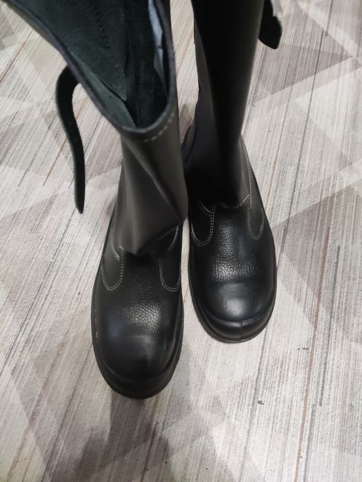 Сапоги керзовые кожаные.