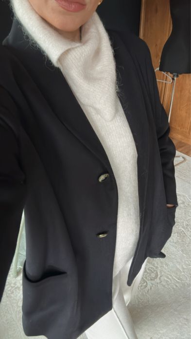Vand sacou negru lana marime L