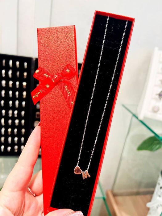 Серебряная цепочка с кулоном буква Серебро 925. Есть доставка.