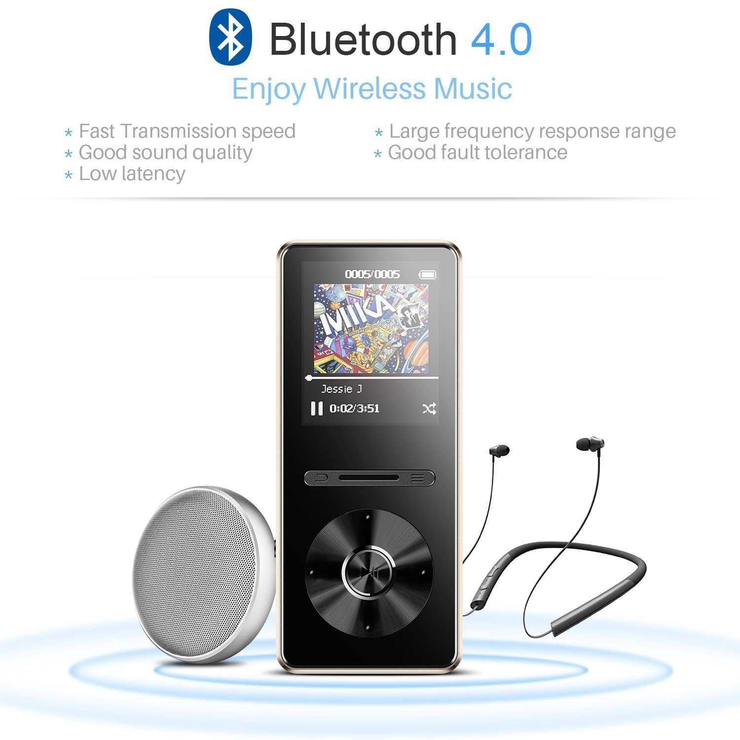 Mp3 Player AGPTEK , HIFI, Bluetooth 4.0 , 8GB , Portabil , FM Radio