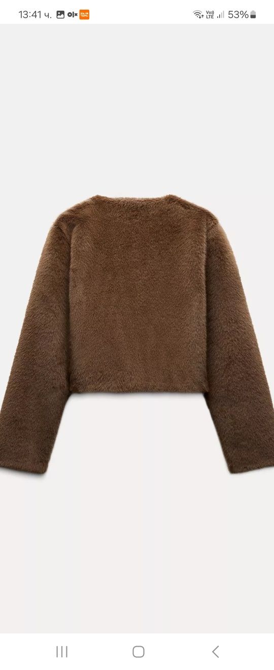 Кафяво палтенце Zara размер XS