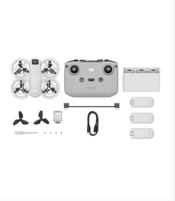 DJI Neo + 3 батерии + дистанционно – почти нов, 18 минути полет