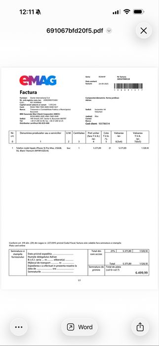 Iphone 16 promax 256gb garantie baterie 100%