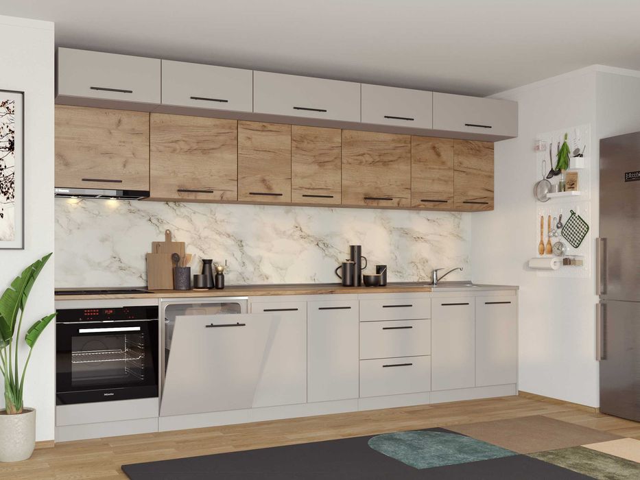 Set Mobila Bucatarie Linea 340 Casmir / Stejar C31 - Transport Gratuit