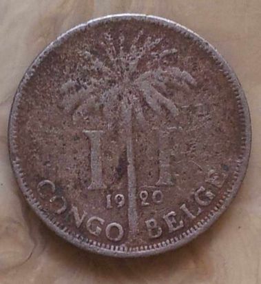 Белгийско Конго - 1 франк, 1920 г. - 24m