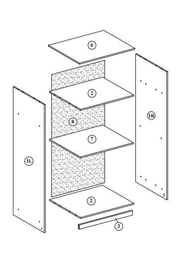 Двукрил гардероб Савана - лен