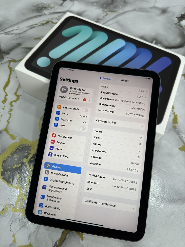 Продам ipad 6 mini 64 space grey в идеальном состоянии