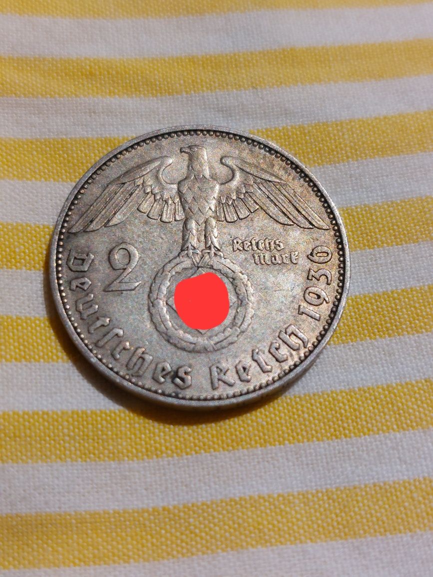 Moneda argint 2 marci, 1936 litera J
