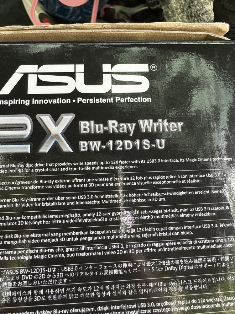 Blu Ray ASUS BW-12D1S-U/BLACK, 16x, Negru