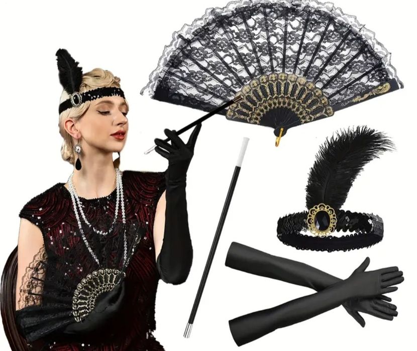 Аксессуары для вечеринок в стиле Гетсби 4 предмета