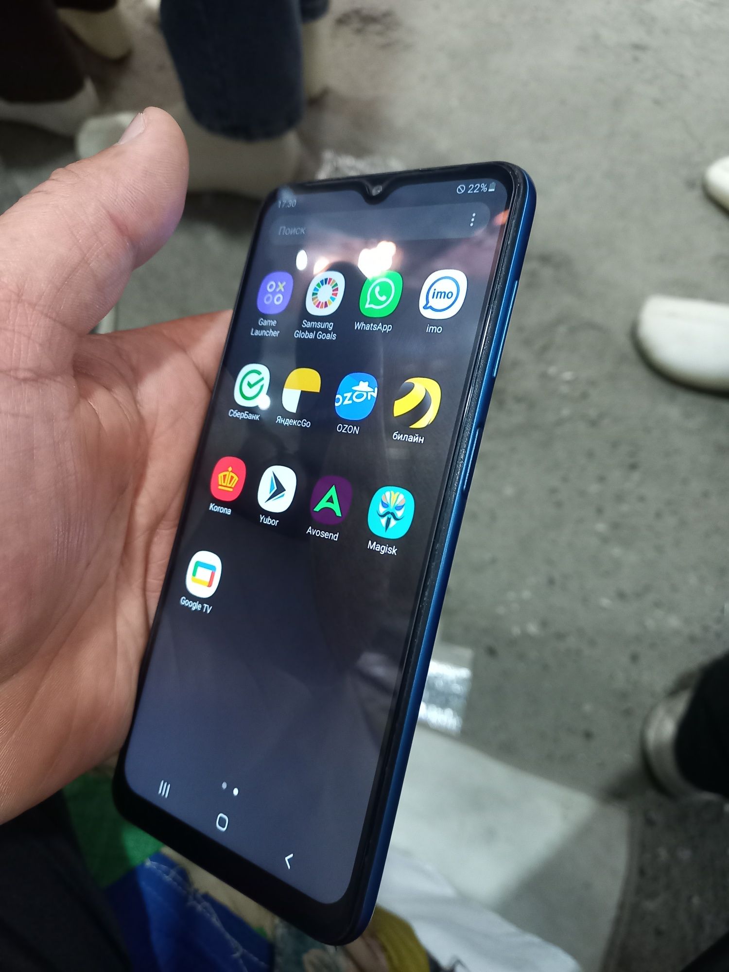A12 samsung ideal holati yangi tiniq 32GB hotira sim karta imey bo'gan
