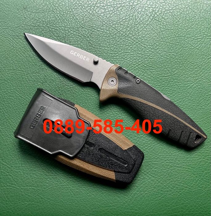 Уникат Сгъваем Нож Gerber с гумен калъф ножове за оцеляване ножка