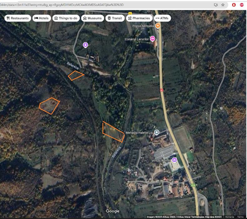 Vând teren langa apa  3 euro mp MEHADIA la 8 km de BĂILE HERCULANE