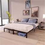 Cadru metalic pat Dreamzie 135 x 190 cm, inaltime 35 cm, negru