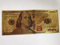100 доларова банкнота с 24 карата златно покритие