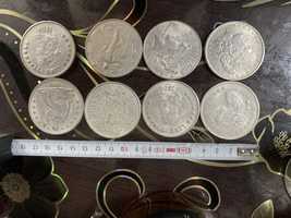 monezi din argint de 1 dolar foarte vechi