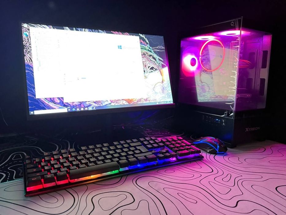 Игровой Компьютер / Пк (Полный комплект) Монитор, Клавиатура,Мышка