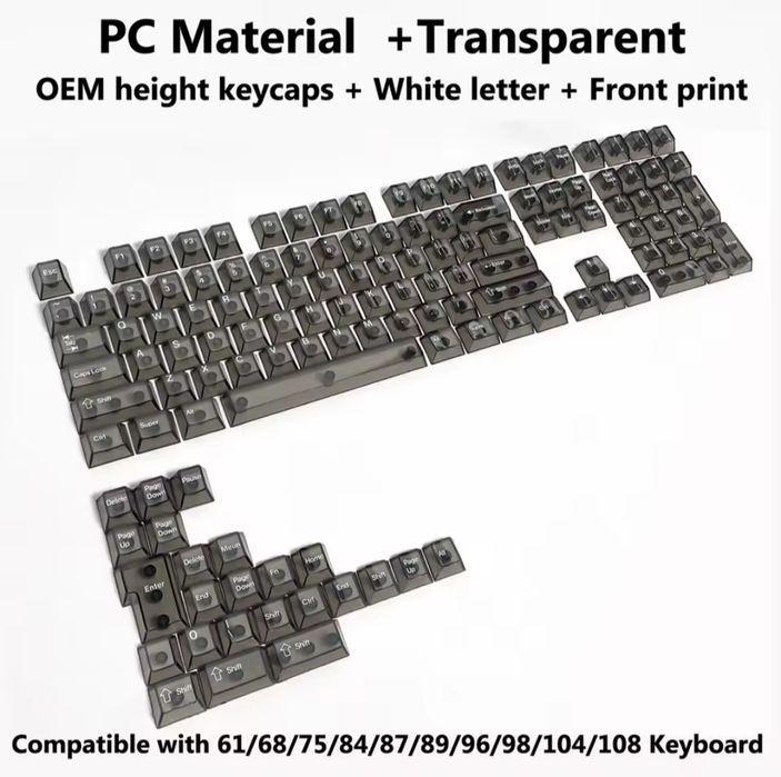 Keycaps semi-transparente trăsătură mecanică