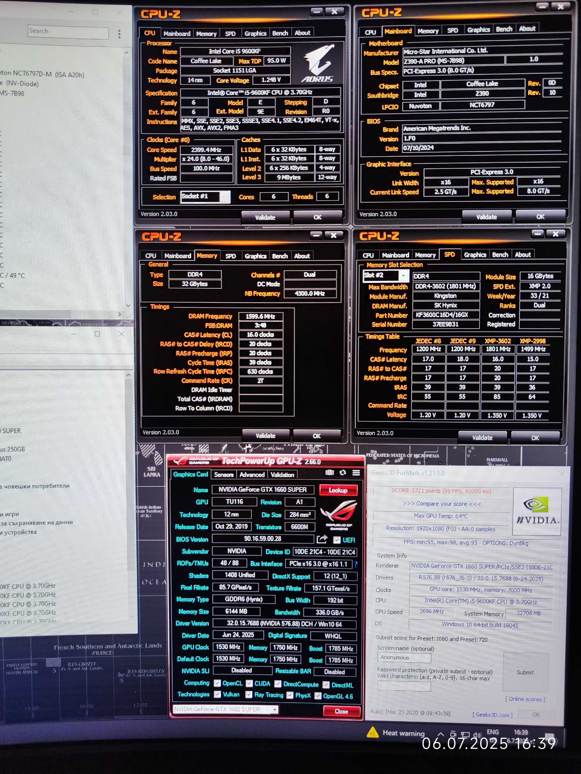 Геймърски i5 9600KF, GTX 1660 SUPER 6GB, RAM 32GB DDR4 3600