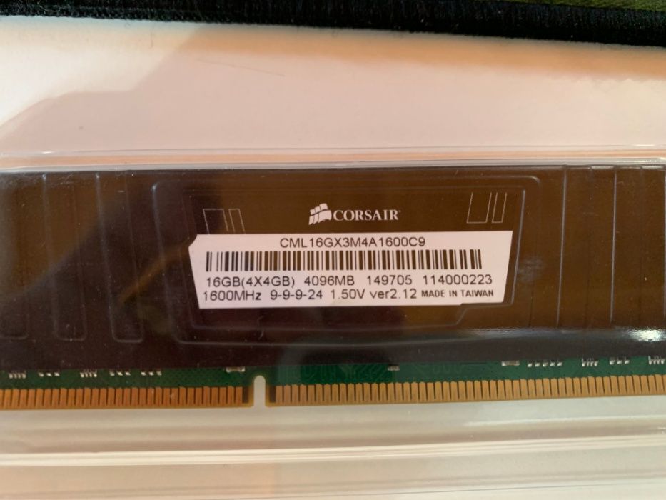 16GB RAM (4x4GB) Corsair Vengeance LP 1600 MHz