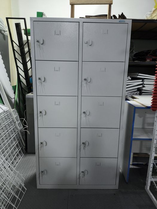 Металлический шкаф для сумок, 10 ячеек