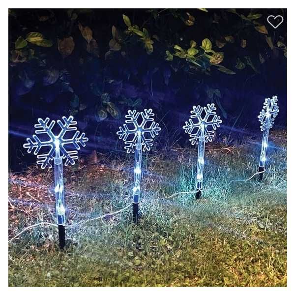 Коледни пръчици Mercado Trade, LED снежинки на батерии, 24см.
