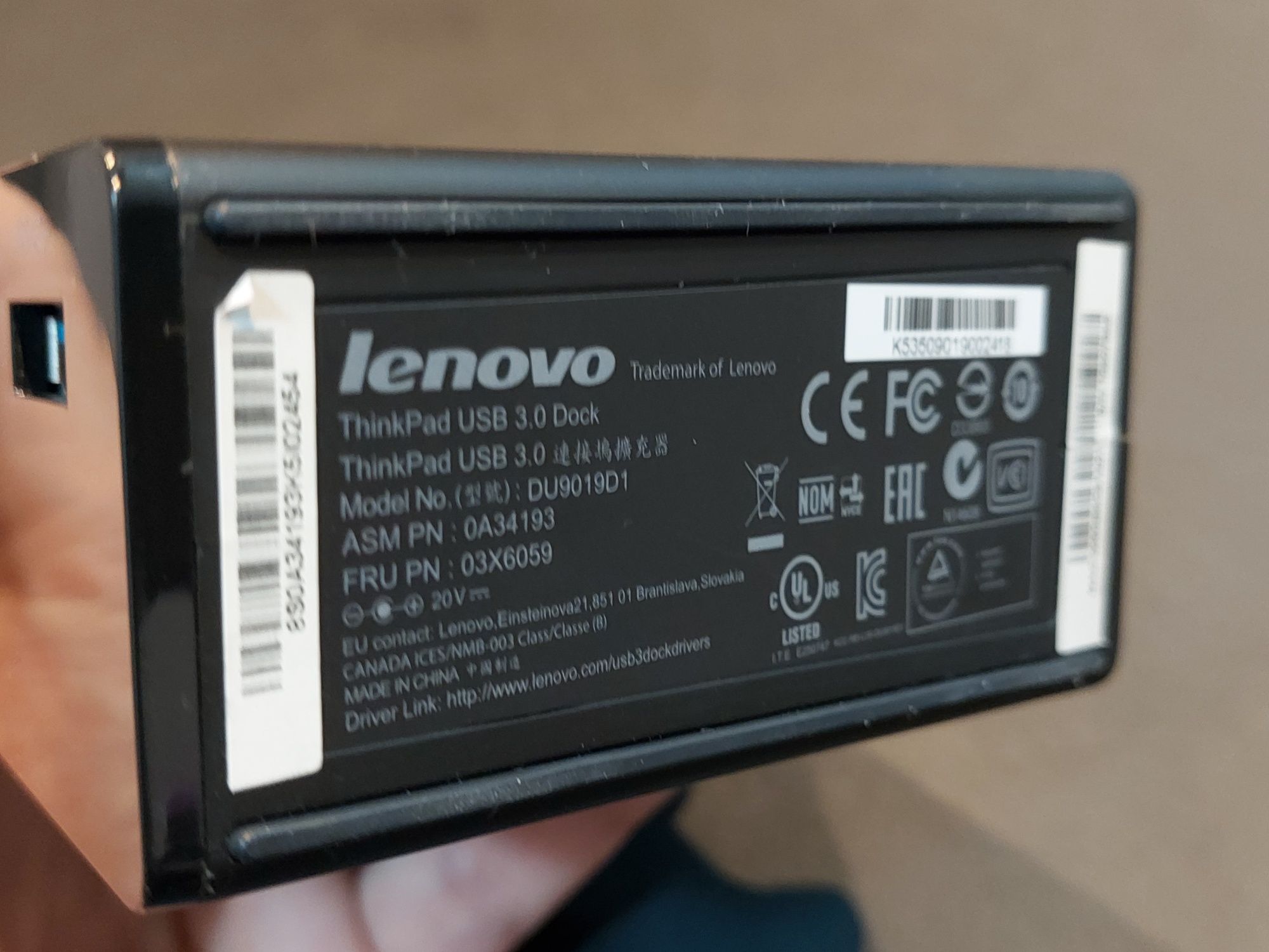 Docking Lenovo Link Pro | ThinkPad | DU9019D1 | HDMI | DVI | USB 3.0